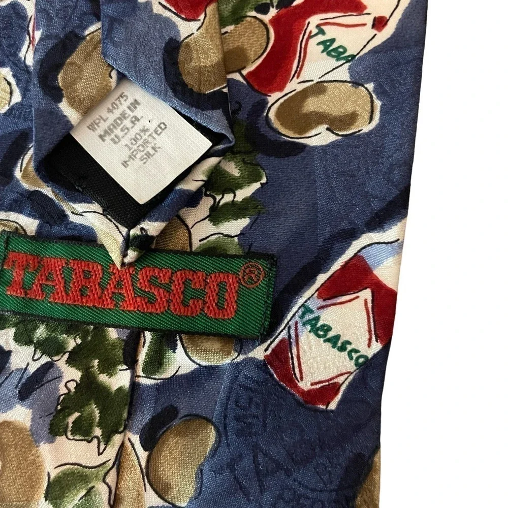 Tabasco Men's Silk Necktie EUC